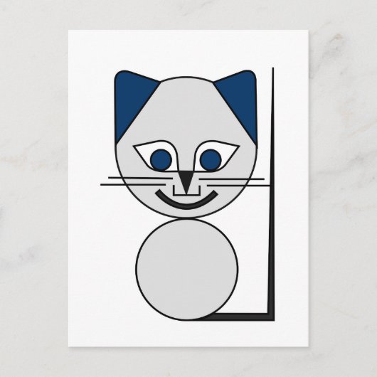 Carte Postale Chat jaune (Devant)