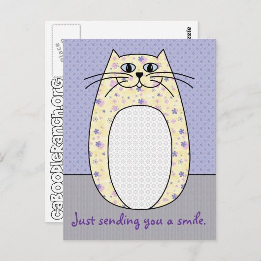 Carte postale 'Chat Jaune' (Devant / Derrière)