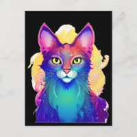 Chat jaune coloré