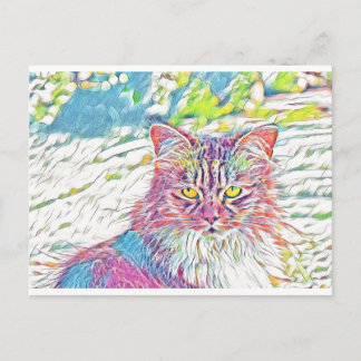 Carte Postale Chat joli uni - anniversaire ou toute autre occasi