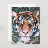 Carte Postale Chat Jungle - Tigre (Devant / Derrière)