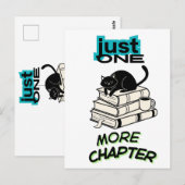 Carte Postale Chat Juste Un Chapitre de Plus (Devant / Derrière)