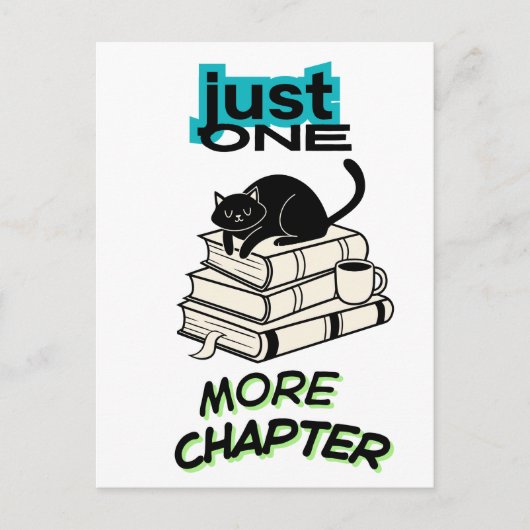 Carte Postale Chat Juste Un Chapitre de Plus (Devant)