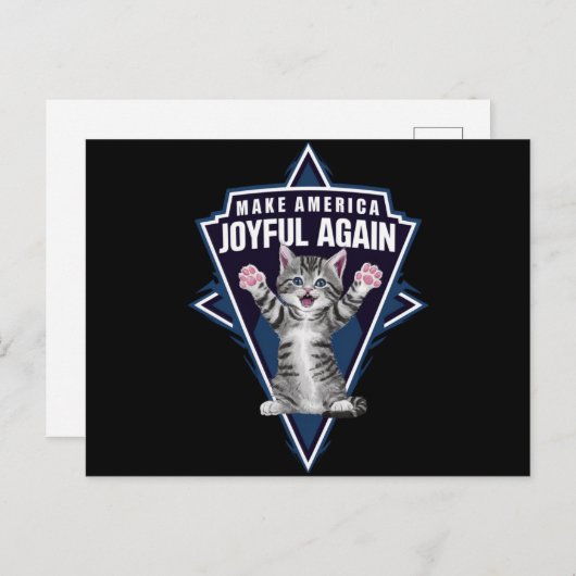 Carte Postale Chat Lady Rendre l'Amérique Joyeuse à nouveau Harr (Devant / Derrière)
