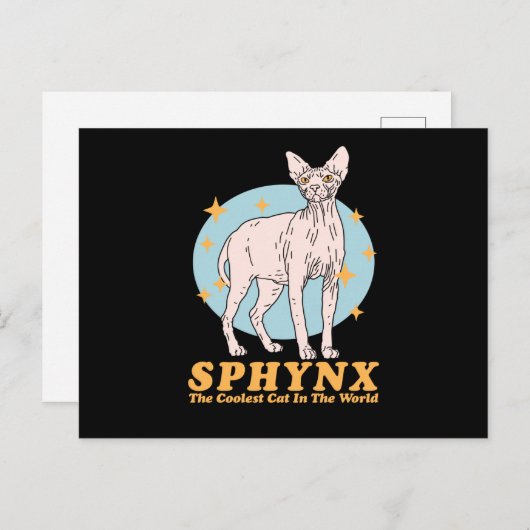 Carte Postale Chat le plus froid de Sphynx | Chats Sphynx (Devant / Derrière)