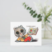 Carte Postale Chat lecture d'un livre de photos, Louis Wain (Debout devant)