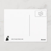 Carte Postale Chat long Haired Tuxedo (Dos)