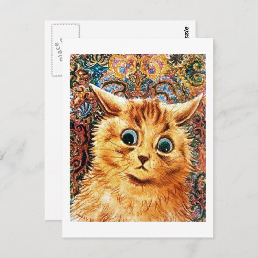Carte Postale Chat, Louis Wain (Devant / Derrière)