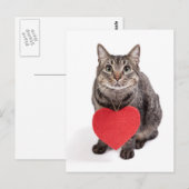 Carte Postale Chat Love (Devant / Derrière)
