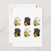 Carte Postale Chat Lucky Carrelé (Devant / Derrière)