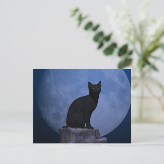 Carte Postale Chat Lune (Debout devant)