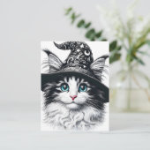 Carte Postale Chat magique mignonne dans Assistant Casquette Spl (Debout devant)