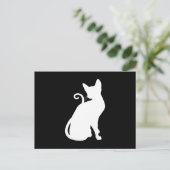 Carte Postale Chat Maison Blanche (Debout devant)