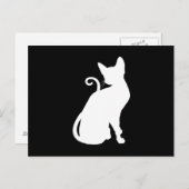 Carte Postale Chat Maison Blanche (Devant / Derrière)