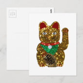 Carte Postale chat maneki neko (Devant / Derrière)