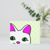Carte Postale Chat Maneki Neko Rave Mignon (Debout devant)