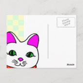 Carte Postale Chat Maneki Neko Rave Mignon (Dos)