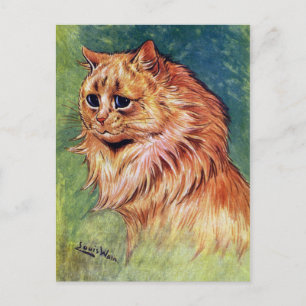 Carte Postale Chat Marmalade aux yeux bleus