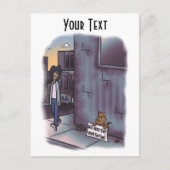 Carte Postale Chat mendiant (Devant)