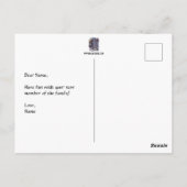 Carte Postale Chat mendiant avec pancarte (Dos)