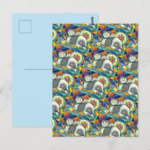 CARTE POSTALE CHAT MÈRE & CUISINE, QUILTS EN PATCHWORK, PINCUSHI (Devant / Derrière)