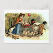 Carte Postale Chat mère vintage (Devant)