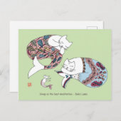 Carte Postale Chat Mermaid (Devant / Derrière)