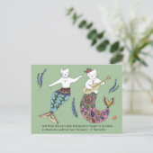 Carte Postale Chat Mermaid (Debout devant)