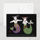 Carte Postale Chat Mermaid (Devant / Derrière)