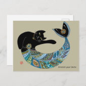 Carte Postale Chat Mermaid (Devant / Derrière)