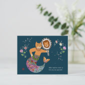 Carte Postale Chat Mermaid (Debout devant)