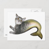 Carte Postale Chat Mermaid (Devant / Derrière)