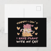 Carte Postale Chat Miaou Mignon Chatons Cadeau Drôle Chats (Devant / Derrière)