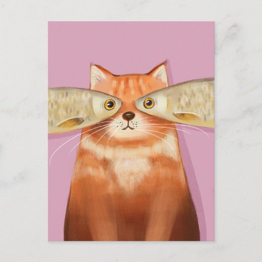 Carte Postale Chat mignon (Devant)