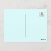 Carte Postale Chat mignon en Engin à neige avec Art Snowman (Dos)