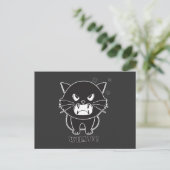 Carte Postale Chat mignon fâché baiser quoi. (Debout devant)
