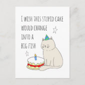 Carte Postale Chat mignonne's Birthday Cake Wish (Devant)