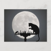 Carte Postale Chat N Souris Jouer aux échecs Pleine lune (Devant)