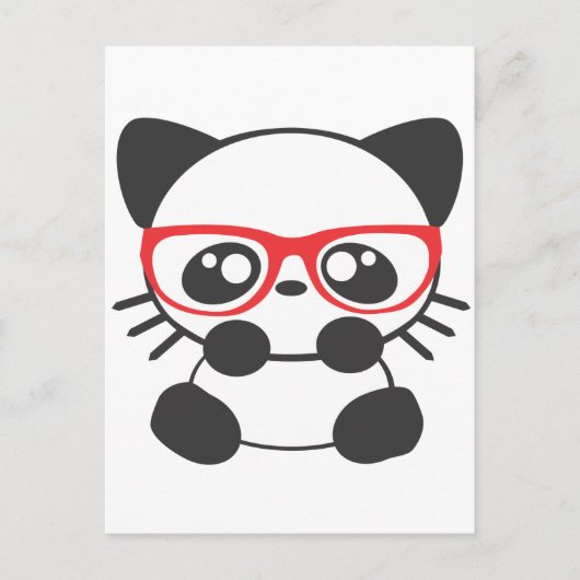 Carte Postale Chat nerd (Devant)