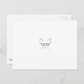 Carte Postale chat nerd (Devant / Derrière)