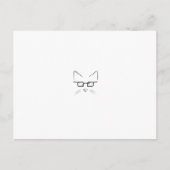 Carte Postale chat nerd (Devant)