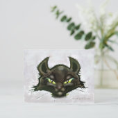 Carte Postale Chat noir (Debout devant)