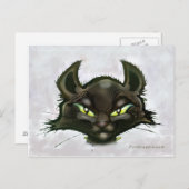 Carte Postale Chat noir (Devant / Derrière)