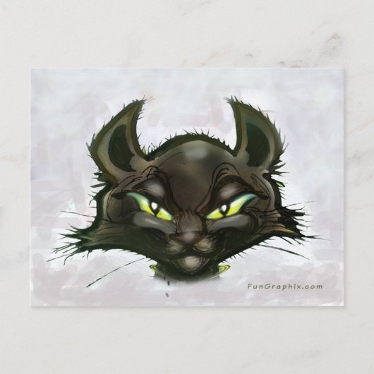Carte Postale Chat noir (Devant)