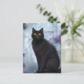 Carte Postale Chat noir (Debout devant)