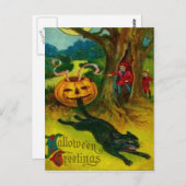 Carte Postale Chat noir (Devant / Derrière)