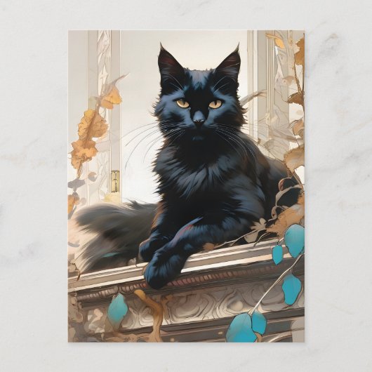 Carte Postale Chat Noir (Devant)