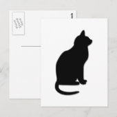 Carte Postale Chat noir (Devant / Derrière)