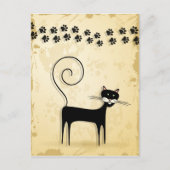 Carte Postale Chat noir (Devant)