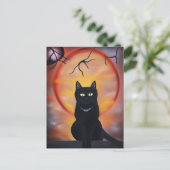 Carte Postale Chat noir (Debout devant)